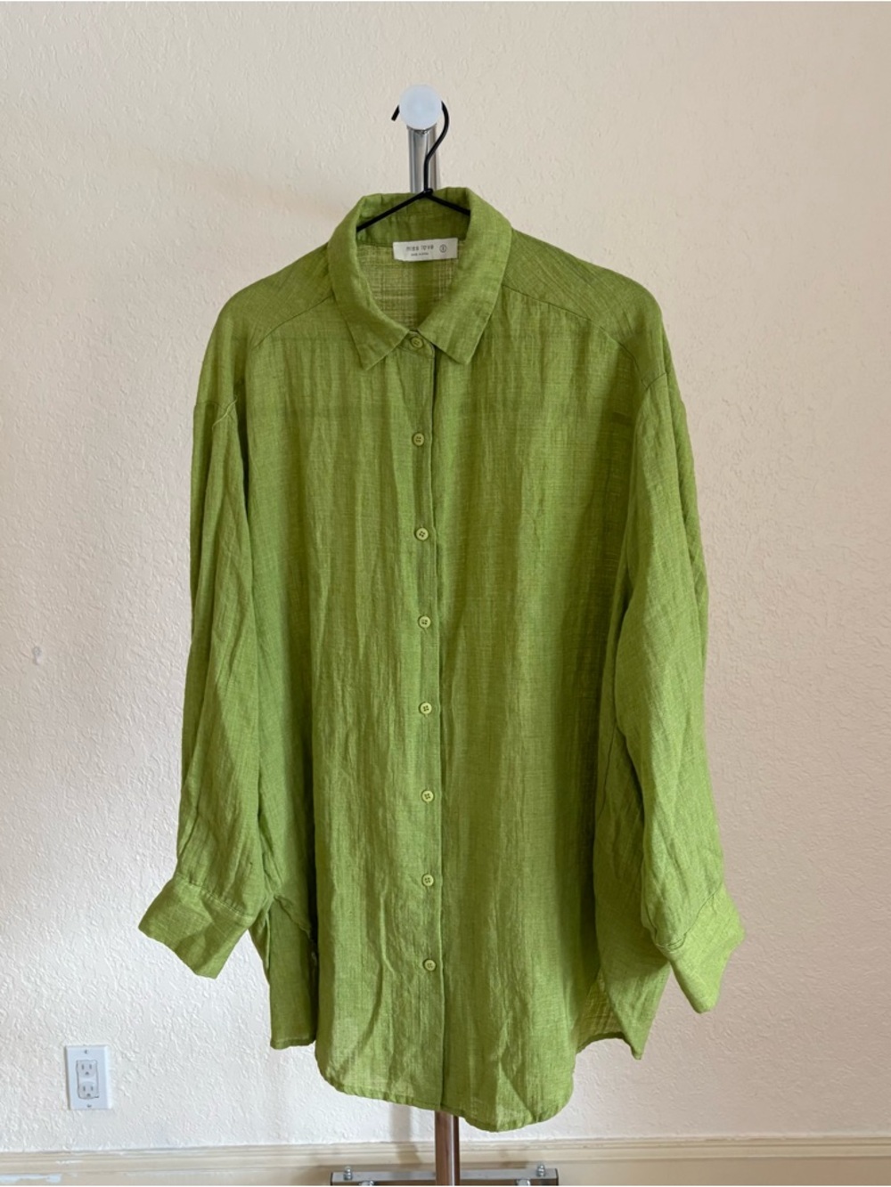 Lime Green Button-Up Shirt